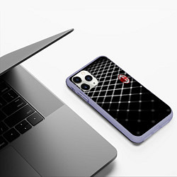 Чехол iPhone 11 Pro матовый Милан футбольный клуб, цвет: 3D-светло-сиреневый — фото 2