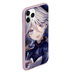 Чехол iPhone 11 Pro матовый Genshin Impact Furina улыбка чай, цвет: 3D-розовый — фото 2