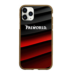 Чехол iPhone 11 Pro матовый Palworld logo black red abstract