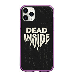 Чехол iPhone 11 Pro матовый Dead inside арт, цвет: 3D-фиолетовый