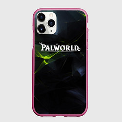 Чехол iPhone 11 Pro матовый Palworld логотип абстрактный объемный фон, цвет: 3D-малиновый