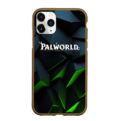 Чехол iPhone 11 Pro матовый Palworld логотип абстракт объемные плиты, цвет: 3D-коричневый