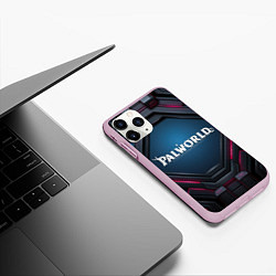 Чехол iPhone 11 Pro матовый Palworld логотип космический стиль, цвет: 3D-розовый — фото 2