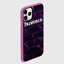 Чехол iPhone 11 Pro матовый Palworld логотип фиолетовые яркие плиты, цвет: 3D-фиолетовый — фото 2