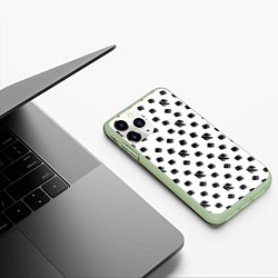 Чехол iPhone 11 Pro матовый Roblox pattern, цвет: 3D-салатовый — фото 2