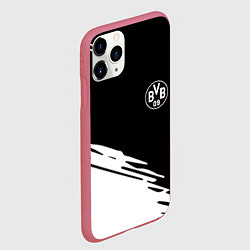 Чехол iPhone 11 Pro матовый Borussia текстура краски, цвет: 3D-малиновый — фото 2