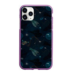 Чехол iPhone 11 Pro матовый Глубокий океан