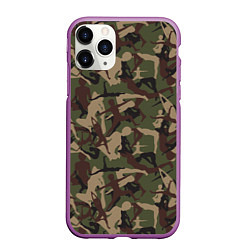 Чехол iPhone 11 Pro матовый Йога и гимнастика - камуфляж