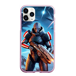 Чехол iPhone 11 Pro матовый Mass Effect - ai art, цвет: 3D-розовый