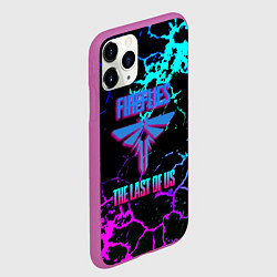 Чехол iPhone 11 Pro матовый Одни из нас неоновое лого текстура, цвет: 3D-фиолетовый — фото 2