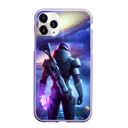 Чехол iPhone 11 Pro матовый Mass Effect - andromeda ai art, цвет: 3D-светло-сиреневый