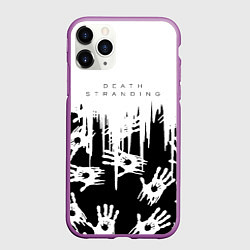 Чехол iPhone 11 Pro матовый Death Stranding знаки, цвет: 3D-фиолетовый
