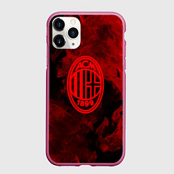 Чехол iPhone 11 Pro матовый Милан огненый стиль