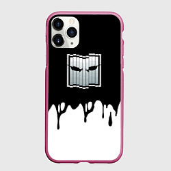 Чехол iPhone 11 Pro матовый Rainbow six краски, цвет: 3D-малиновый