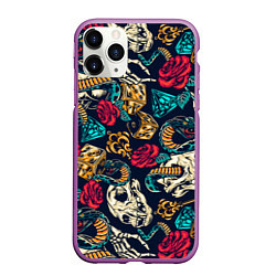 Чехол iPhone 11 Pro матовый Tattoo dice