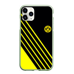 Чехол iPhone 11 Pro матовый Borussia sport line uniform, цвет: 3D-салатовый