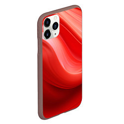 Чехол iPhone 11 Pro матовый Красная волна, цвет: 3D-коричневый — фото 2