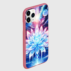 Чехол iPhone 11 Pro матовый Космический цветок из льда - эзотерический лотос, цвет: 3D-малиновый — фото 2