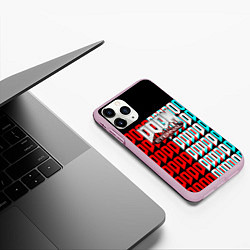 Чехол iPhone 11 Pro матовый Doom eternal glitch, цвет: 3D-розовый — фото 2