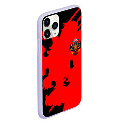 Чехол iPhone 11 Pro матовый Герб России абстракция спорт текстура, цвет: 3D-светло-сиреневый — фото 2