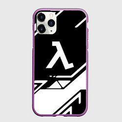 Чехол iPhone 11 Pro матовый Half life текстура геометрия, цвет: 3D-фиолетовый