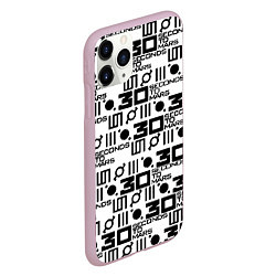 Чехол iPhone 11 Pro матовый Thirty Seconds to Mars pattern rock, цвет: 3D-розовый — фото 2
