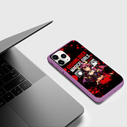Чехол iPhone 11 Pro матовый Gushing over magical girls, цвет: 3D-фиолетовый — фото 2