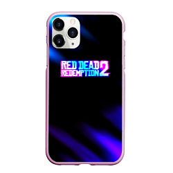 Чехол iPhone 11 Pro матовый Red dead redemption неоновые краски