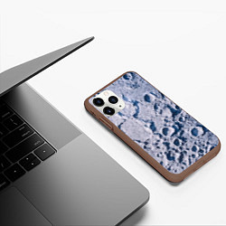 Чехол iPhone 11 Pro матовый Кратеры на Луне - star dust, цвет: 3D-коричневый — фото 2