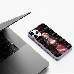 Чехол iPhone 11 Pro матовый Nezuko Kamado - Клинок, рассекающий демонов, цвет: 3D-светло-сиреневый — фото 2