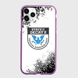 Чехол iPhone 11 Pro матовый State of Decay текстура краски, цвет: 3D-фиолетовый