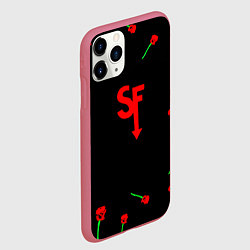 Чехол iPhone 11 Pro матовый Sally face rose steel, цвет: 3D-малиновый — фото 2