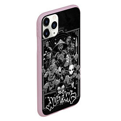 Чехол iPhone 11 Pro матовый Wu tang monks, цвет: 3D-розовый — фото 2