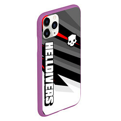 Чехол iPhone 11 Pro матовый Helldivers 2: Skull Logo, цвет: 3D-фиолетовый — фото 2