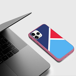 Чехол iPhone 11 Pro матовый Расцветка из 90, цвет: 3D-малиновый — фото 2