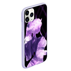 Чехол iPhone 11 Pro матовый Сакура в силуэте Зеро ту, цвет: 3D-светло-сиреневый — фото 2