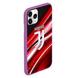 Чехол iPhone 11 Pro матовый Juventus geometry sport line, цвет: 3D-фиолетовый — фото 2