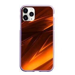 Чехол iPhone 11 Pro матовый Geometry stripes orange