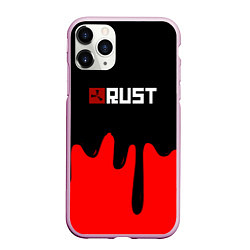 Чехол iPhone 11 Pro матовый RUST краски разводы пустошь, цвет: 3D-розовый