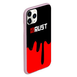 Чехол iPhone 11 Pro матовый RUST краски разводы пустошь, цвет: 3D-розовый — фото 2