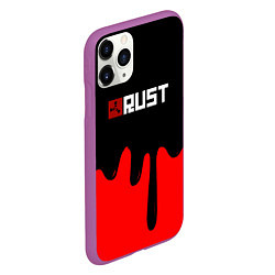 Чехол iPhone 11 Pro матовый RUST краски разводы пустошь, цвет: 3D-фиолетовый — фото 2