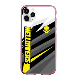 Чехол iPhone 11 Pro матовый Helldivers 2: Uniform Yellow x White