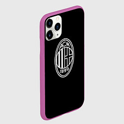Чехол iPhone 11 Pro матовый Milan fc белое лого, цвет: 3D-фиолетовый — фото 2