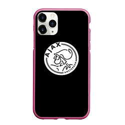 Чехол iPhone 11 Pro матовый Ajax fc белое лого