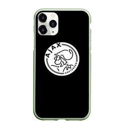 Чехол iPhone 11 Pro матовый Ajax fc белое лого, цвет: 3D-салатовый