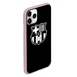 Чехол iPhone 11 Pro матовый Barcelona fc club белое лого, цвет: 3D-розовый — фото 2