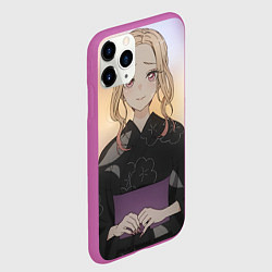 Чехол iPhone 11 Pro матовый Эта фарфоровая кукла Марин, цвет: 3D-фиолетовый — фото 2