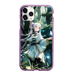 Чехол iPhone 11 Pro матовый Sousou no Frieren Фрирен butterfly, цвет: 3D-фиолетовый