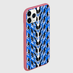 Чехол iPhone 11 Pro матовый Синяя техно броня, цвет: 3D-малиновый — фото 2