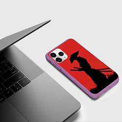 Чехол iPhone 11 Pro матовый Девушка ронин, цвет: 3D-фиолетовый — фото 2